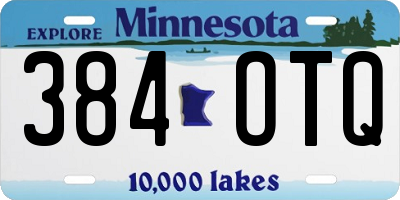 MN license plate 384OTQ