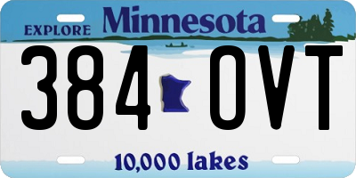 MN license plate 384OVT