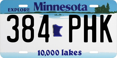 MN license plate 384PHK