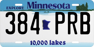 MN license plate 384PRB