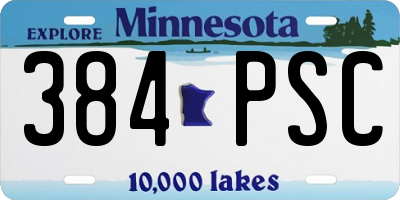MN license plate 384PSC