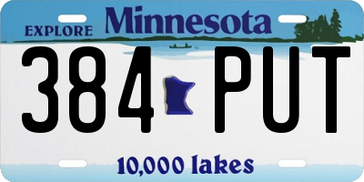 MN license plate 384PUT