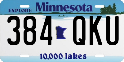 MN license plate 384QKU