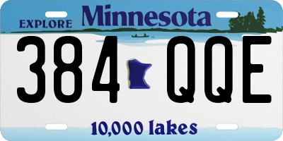 MN license plate 384QQE