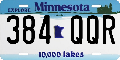 MN license plate 384QQR