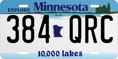 MN license plate 384QRC