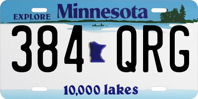 MN license plate 384QRG