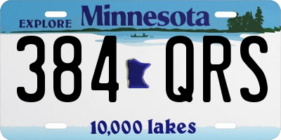 MN license plate 384QRS