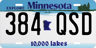 MN license plate 384QSD