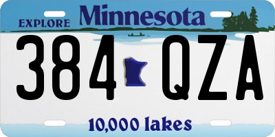 MN license plate 384QZA