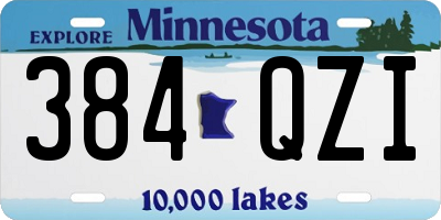 MN license plate 384QZI