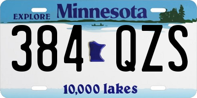 MN license plate 384QZS