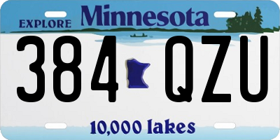 MN license plate 384QZU