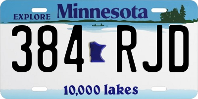 MN license plate 384RJD