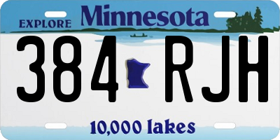 MN license plate 384RJH