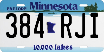 MN license plate 384RJI
