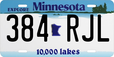 MN license plate 384RJL