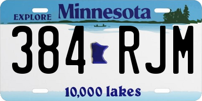 MN license plate 384RJM