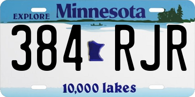 MN license plate 384RJR