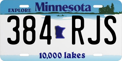 MN license plate 384RJS