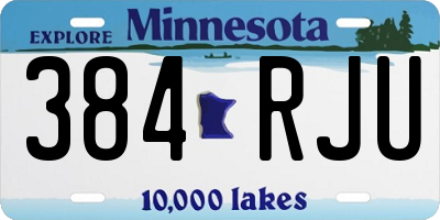 MN license plate 384RJU