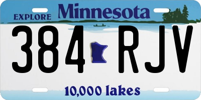 MN license plate 384RJV