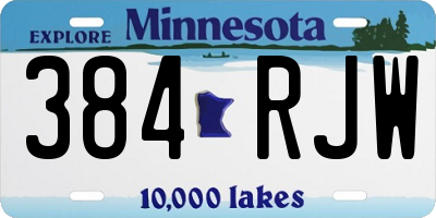 MN license plate 384RJW