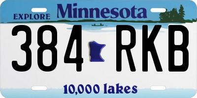 MN license plate 384RKB