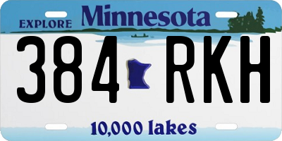 MN license plate 384RKH