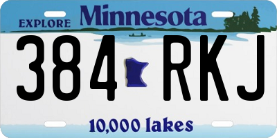 MN license plate 384RKJ