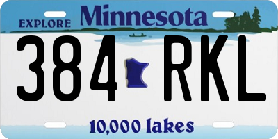 MN license plate 384RKL