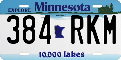 MN license plate 384RKM