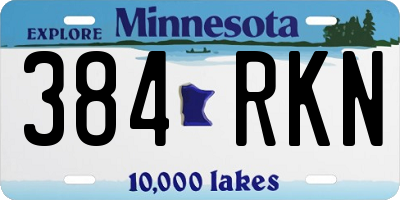MN license plate 384RKN
