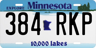 MN license plate 384RKP