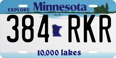MN license plate 384RKR