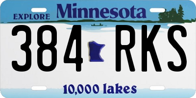 MN license plate 384RKS