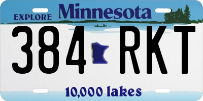 MN license plate 384RKT