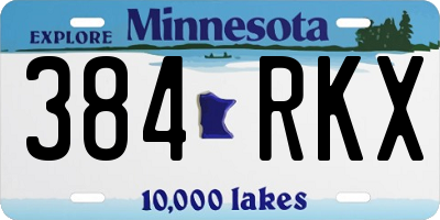 MN license plate 384RKX