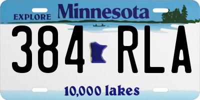 MN license plate 384RLA