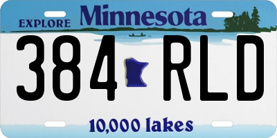 MN license plate 384RLD