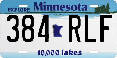 MN license plate 384RLF