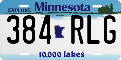 MN license plate 384RLG