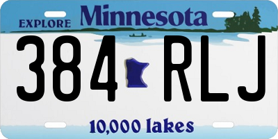 MN license plate 384RLJ