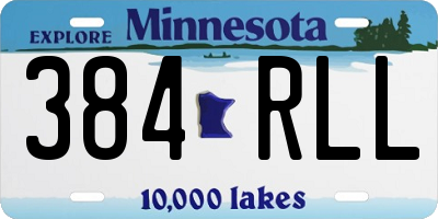 MN license plate 384RLL