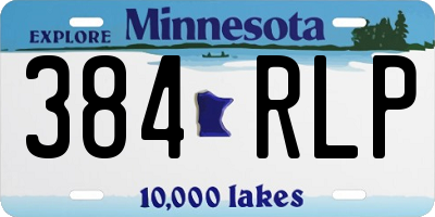 MN license plate 384RLP