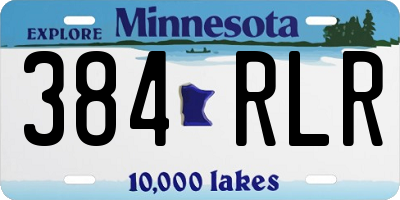 MN license plate 384RLR