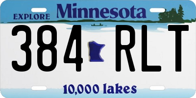 MN license plate 384RLT