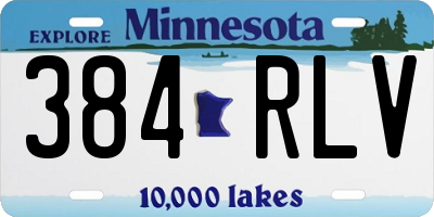 MN license plate 384RLV