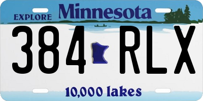 MN license plate 384RLX
