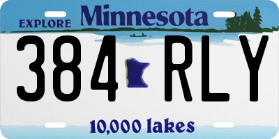MN license plate 384RLY